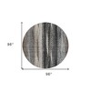 Brown Gray And Ivory Botanical Leaves Washable Indoor Outdoor Area Rug - 3 of 4