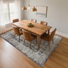 Machine Washable Rug Vintage Floral Rug Distressed Oriental Rug with Non Slip Backing, Low Pile Thin Soft Carpet - 4 of 4