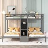 Twin over Twin & Twin Bunk Bed with Built-in Staircase and Storage Drawer - ModernLuxe - 2 of 4