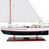 Skipjack Painted Wooden Sailboat Model L80 – Handcrafted 29 Inch Display By Old Modern Handicrafts - 3 of 4