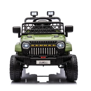 Kids Ride On Truck Car, 12V Battery Powered Ride On Toy for Toddlers, Electric Vehicle with Remote Control, Spring Suspension, LED Lights, Music - 1 of 4