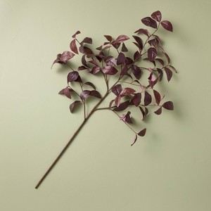 Black Plum Leaf Artificial Fall Stem - Hearth & Hand™ with Magnolia - 1 of 3