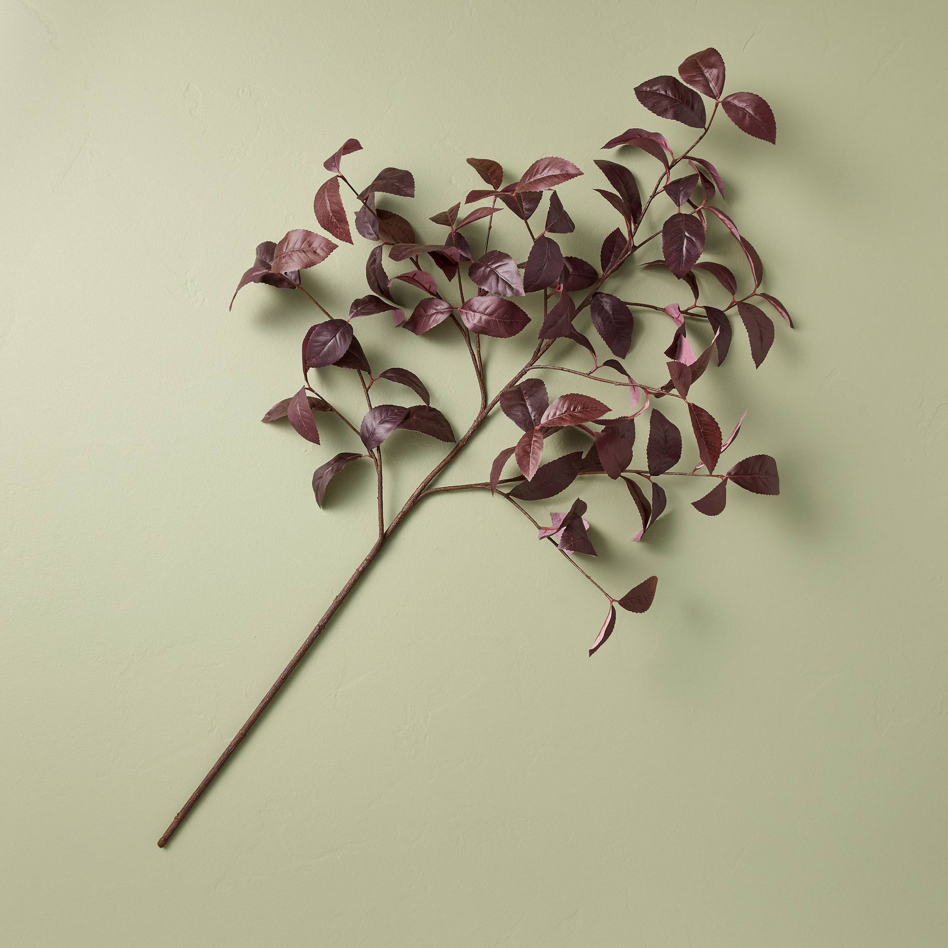 42" Black Plum Leaf Artificial Fall Stem - Hearth & Hand™ with Magnolia