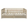 PAGED Twin Size Daybed Dual Use Bed Frame Modern Sofa Bed with 2 Storage Drawers and Guardrail for Bedroom, Living - 4 of 4