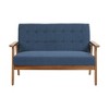 CAVINAS Modern Loveseat Sofa Upholstered Pu Leather 2-seat Couch with Wooden Leg for Apartment, Living Rooms - 3 of 4