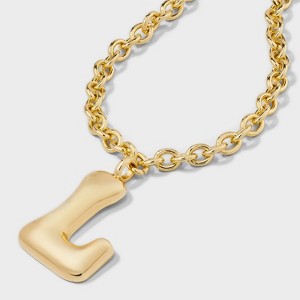 SUGARFIX by BaubleBar Bubble Initial Necklace - Gold - 1 of 4