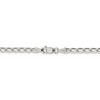 Black Bow Jewelry 3.2mm, Sterling Silver Solid Open Curb Chain Necklace - 4 of 4