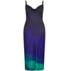 CITY CHIC | Women's Plus Size  Ombre Cowl Dress - peacock - 18W - 3 of 4