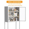 Vatros Metal Storage Cabinet Sideboards & Buffet Display Storage Cabinet with Glass Doors - 4 of 4