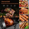 SKONYON Charcoal Grill Portable Outdoor BBQ Grill with Offset Smoker - 2 of 4