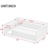 ALEXOUN Floor Bed with Fence & Door - Kids Bed Montessori Frame - Easy Assembly, No Spring Box Needed - for Playroom Bedroom - 3 of 4