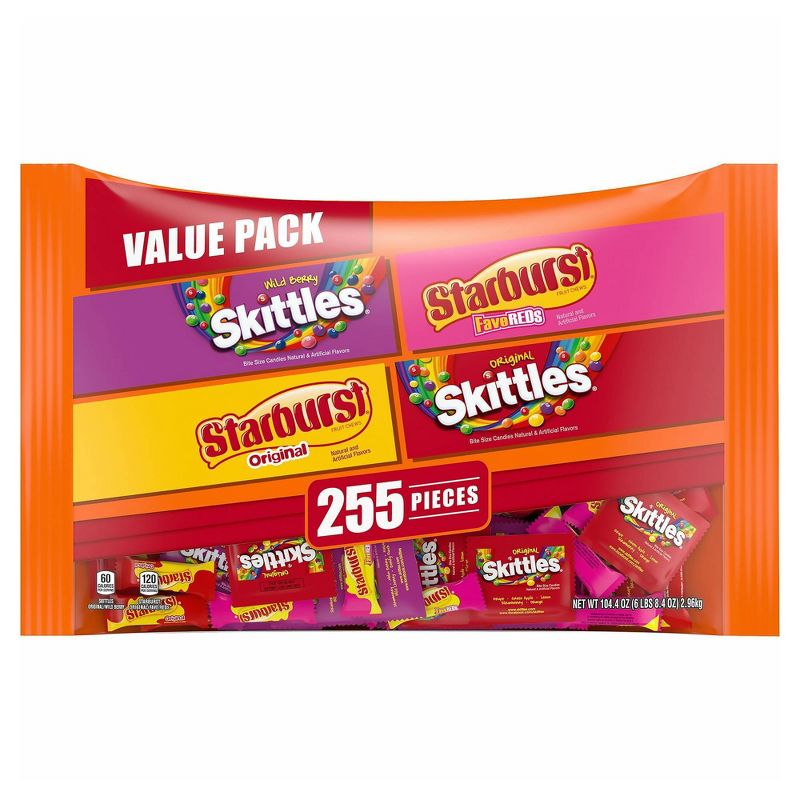 Skittles &#38; Starburst Fun Size Variety Pack - 104.4oz, 1 of 5