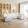 100"W U-Shape Sectional Sofa, 6-Seater Modern Large Sofa Couch with Removable Ottomans 4L, Beige/Gray -ModernLuxe - 2 of 4