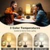 Itopfox Table Lamp with 3 CCT & RGB Color Changing, Stepless Dimmable Bedside Light for Reading, Ambience Nightstand Lamp for Home Decor Party - 2 of 4