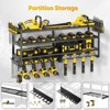 Itopfox Large Power Tool Organizer Wall Mount, Heavy Duty Metal with 4 Layers Includes 8 Cordless Drill Holder, Utility Rack for Garage Workshop - 3 of 4