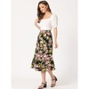 INSPIRE CHIC Women's Chiffon Elastic Waist Ruffle Tiered Flowy Midi Floral Printed Skirts - 2 of 4