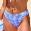 Women's Vibrant Gingham Bikini Bottoms - Cupshe - 4 of 4