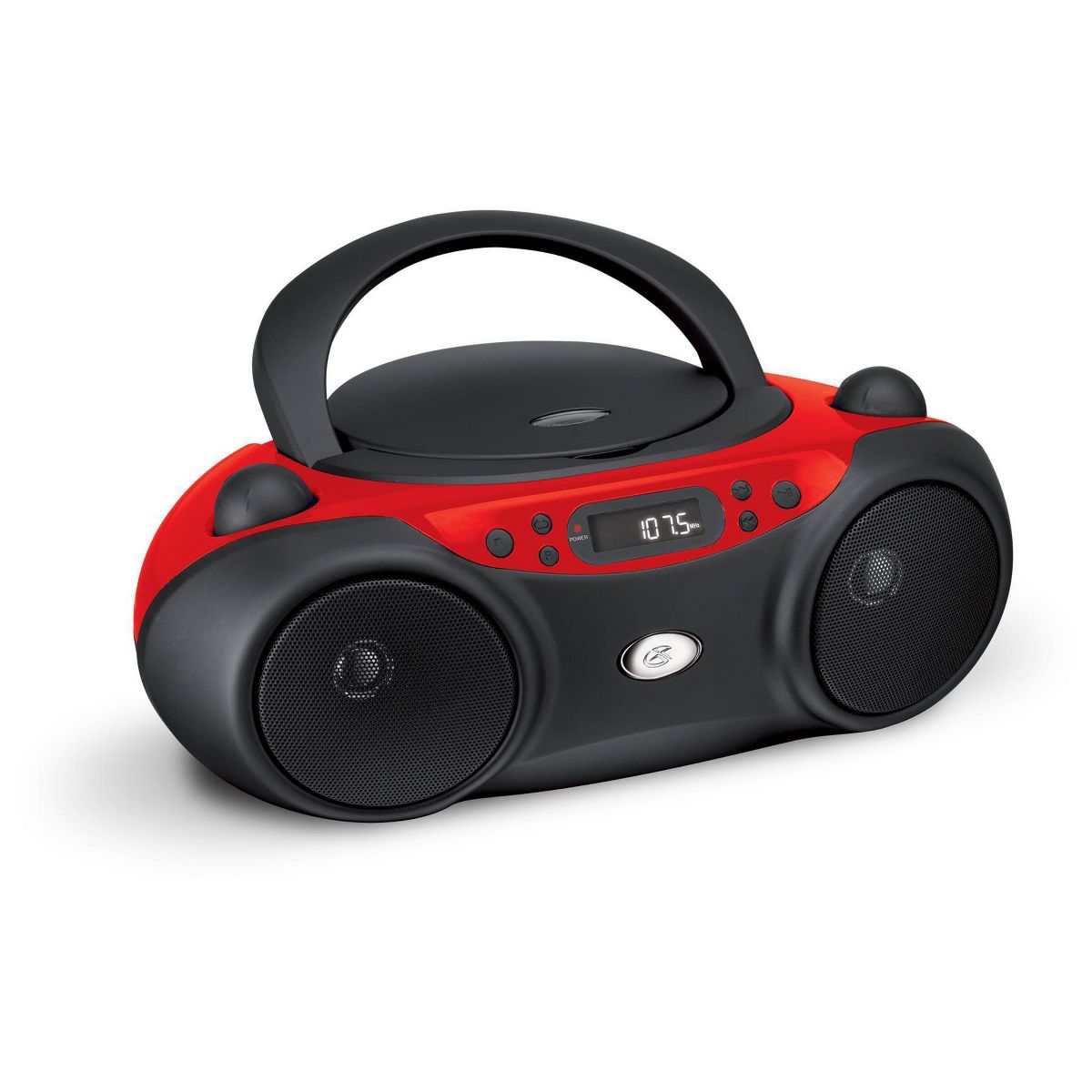 GPX CD, AM/FM Boombox - Red (BC232R): Portable 3.5mm Jack, Built-In Speaker. - thumbnail 3