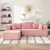 Mjkone 106'' Modern 2-Piece Corduroy Free Combination L-Shaped Sofa Deep Seat,Upholstered Chaise Sectional Sofas With Left Chaise - 3 of 4