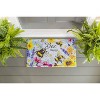 Evergreen Bright Flowers and Bumblebees Embossed Floor Mat- 30x18 in Fade and Weather Resistant Outdoor Floor Mat - 2 of 2