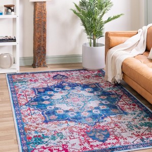 Unique Loom Renaissance Roma Border Washable Indoor Flatweave Woven Area Rug - 1 of 4