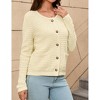 Women's Chunky Button Down Cardigan Sweater with Open Front, Crew Neck, and Long Sleeve Knit Outwear with Pockets - image 4 of 4