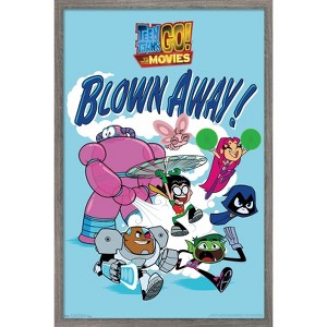 Trends International DC Comics Movie - Teen Titans Go! To The Movies - Blown Away Framed Wall Poster Prints - 1 of 4