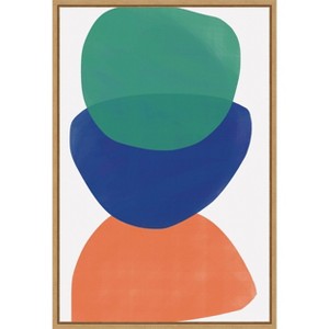 Amanti Art Big Shape Relief No2 by Cartissi Framed Canvas Wall Art - 1 of 4