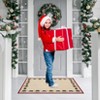 Christmas Area Rugs, Bells Holly Berry Ribbon Garland Traditions Throw Carpet Runner Rugs for Living Room Bedroom Kitchen Dining Room Nursery Office - 2 of 4