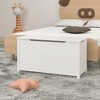 KTMBDW 31.5" Toy Chest, Sturdy Entryway Storage Chest with Safety Hinges, Kids Toy Box, Wooden Look Accent Furniture for Living Room, Bedroom - 3 of 4