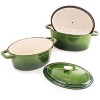 BergHOFF Neo 5Pc Cast Iron Cookware Set, 5qt. & 8qt. Covered Dutch Ovens, 10" Fry Pan - 4 of 4
