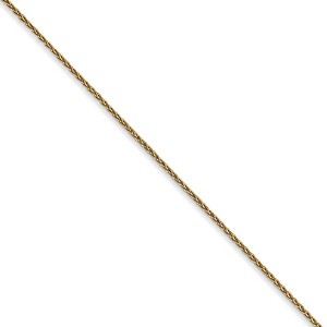 Black Bow Jewelry 1mm, 14k Yellow Gold, Solid Parisian Wheat Chain Necklace - 1 of 4