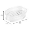 iDesign Soap Dish for Bathroom Sink - Elevated Oval Stand for Countertop - Clear - 2 of 4
