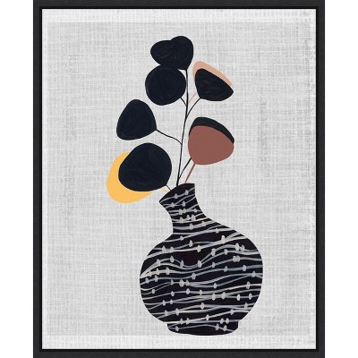 Amanti Art Decorated Vase with Plant I by Melissa Wang Canvas Wall Art Print Framed 16 x 20-in.
