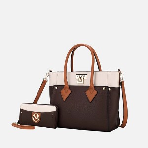MKF Collection Brynlee Color-Block Women’s Tote Bag with Wallet by Mia K - 1 of 4