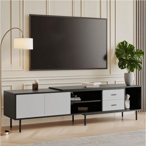 KTMBDW TV Stand with Two Doors and Storage Cabinets for Televisions up to 80+ Inch,Entertainment Center Console Table,Media Furniture for Living Room - 1 of 4
