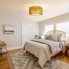 Itopfox Rattan Ceiling Light Fixture, 3 Light Bohemian Modern Woven Flush Mount for Bedroom Living Room Dining Room, Bulb Not Included - 3 of 4