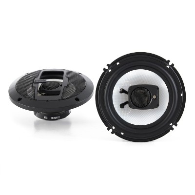 Boss Audio Systems R63 Riot 6.5 Inch 300 Watt 3-Way 4 Ohm Full Range Car Audio Coaxial Stereo Speakers with Tweeter and Poly Injection Cone, Pair