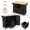 Costway Rolling Kitchen Island Utility Serving Cart with Drop Leaf Wine Rack Drawer - 4 of 4