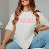 Simply Sage Market Women's Pink Checkered Mama Short Sleeve Garment Dyed Tee - 2 of 2