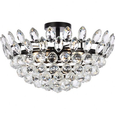 Elegant Lighting Emilia 5 - Light Flush Mount in  Black