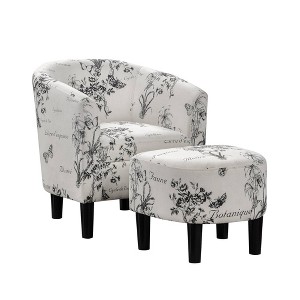 Breighton Home Take a Seat Churchill Accent Chair with Ottoman - 1 of 4