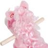 Whisen Kids Pony Plush Rocking Horse with Long Hair Design, Riding Rocker Toy Gift for 3+ Years Old - Pink - 4 of 4
