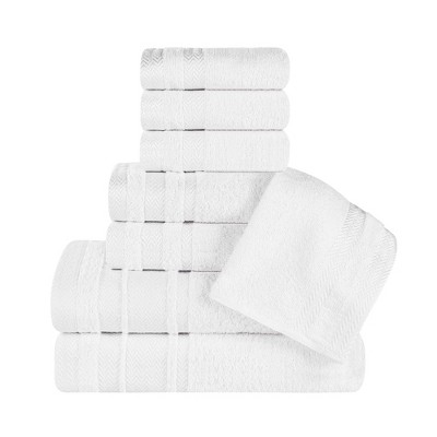 Cotton Medium Weight 8 Piece Bathroom Towel Set by Blue Nile Mills