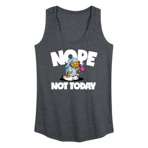 Women's - Garfield - Nope Not Today Graphic Racerback Tank - 1 of 4