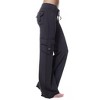 Coolmee Women's 4 Pockets High Waist Yoga Pants Drawstring Stretch Cargo Leggings for Fitness, Travel, Casual Wear - 2 of 3