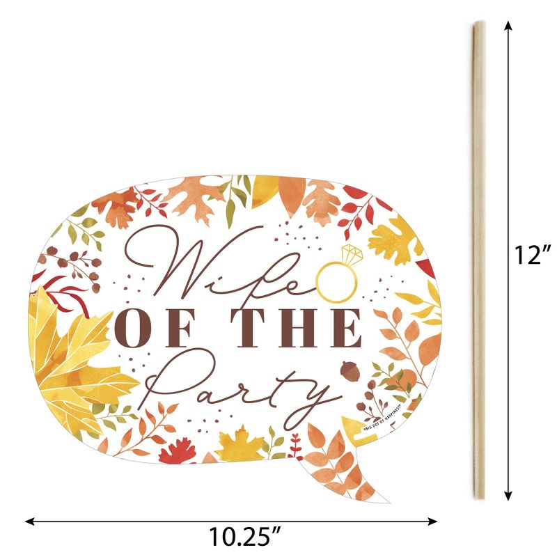 Big Dot of Happiness Funny Fall Foliage Bride - Autumn Leaves Bridal Shower and Wedding Party Photo Booth Props Kit - 10 Piece, 5 of 6