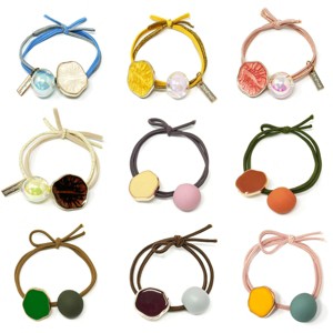 Wrapables Multicolor Beads & Baubles Hair Ties (Set of 9) - 1 of 4