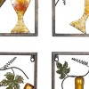 Set of 4 Metal Wine Wall Decors with Grapes Detailing - Olivia & May - 4 of 4