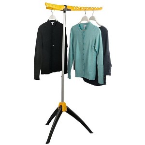 Foldable Clothes Drying Rack -  Portable Garment Rack in Yellow - Drying Stand for Clothes Homeitusa - 1 of 4